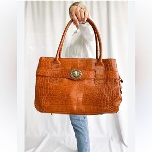 Vintage Michael Rome Designs Croc
Embossed tote Bag made in Italy